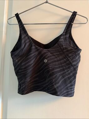 Black Zebra Print long line Lululemon bra
